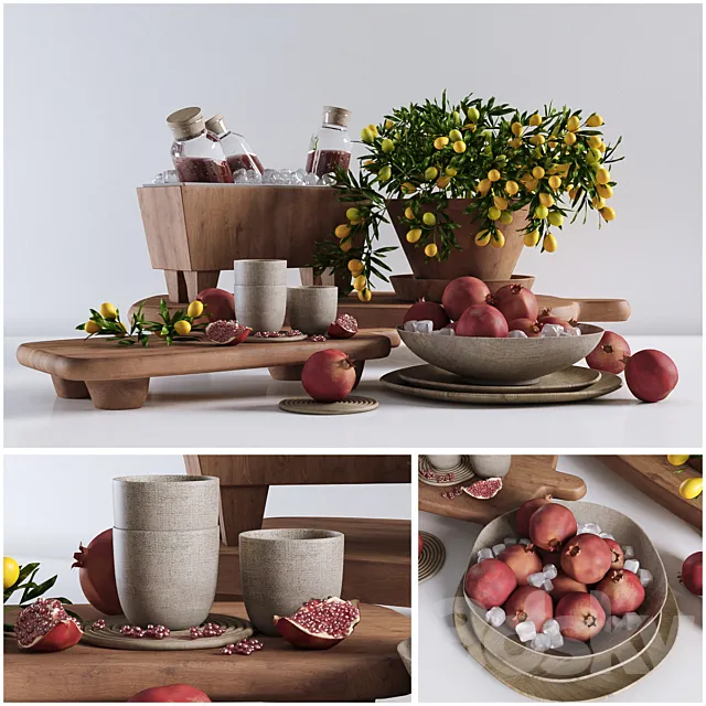 Decorative set for the kitchen # 5 3D Model