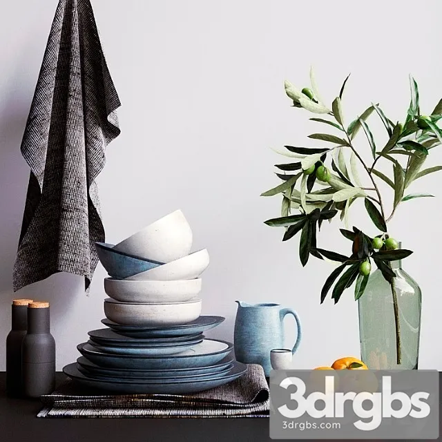 Decorative set for the kitchen вroste copenhagen 3D Model Download
