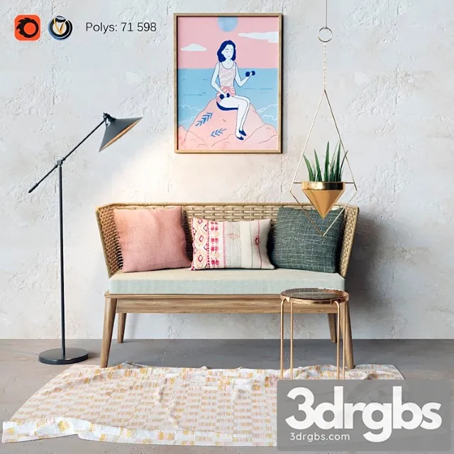 Decorative Set For The Living Room 2 3D Model Download Decorative Set For The Living Room 2 3D Model Download