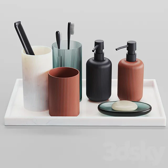 Decorative set for WC. bathroom NSV 3DModel