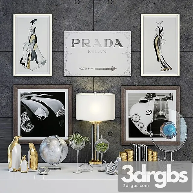 Decorative set from z gallerie 3D Model Download Decorative set from z gallerie 3D Model Download