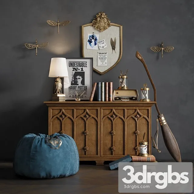 Decorative set Harry potter pbteen 3D Model Download Decorative set Harry potter pbteen 3D Model Download