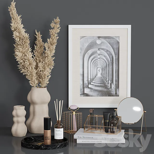 Decorative set HM for dressing table 3D Model