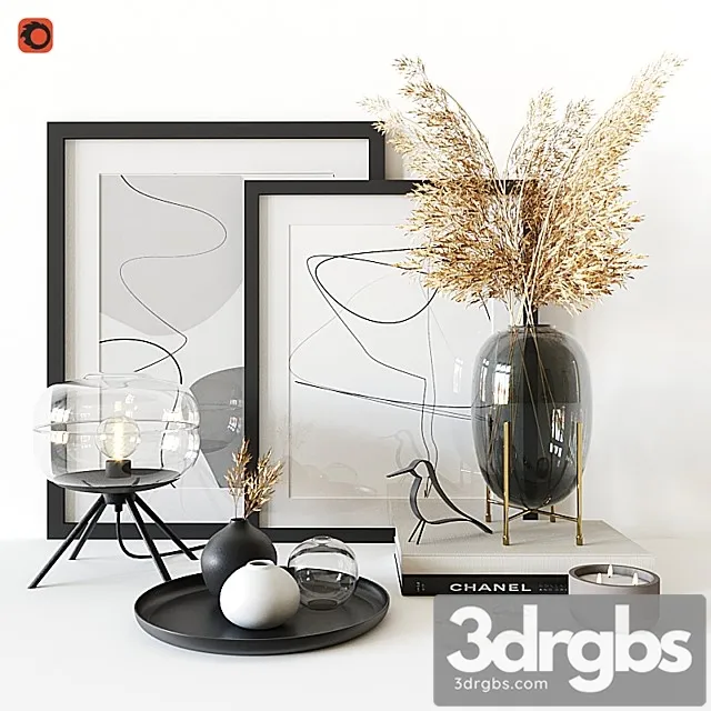 Decorative Set Housewolf 01 3D Model Download Decorative Set Housewolf 01 3D Model Download