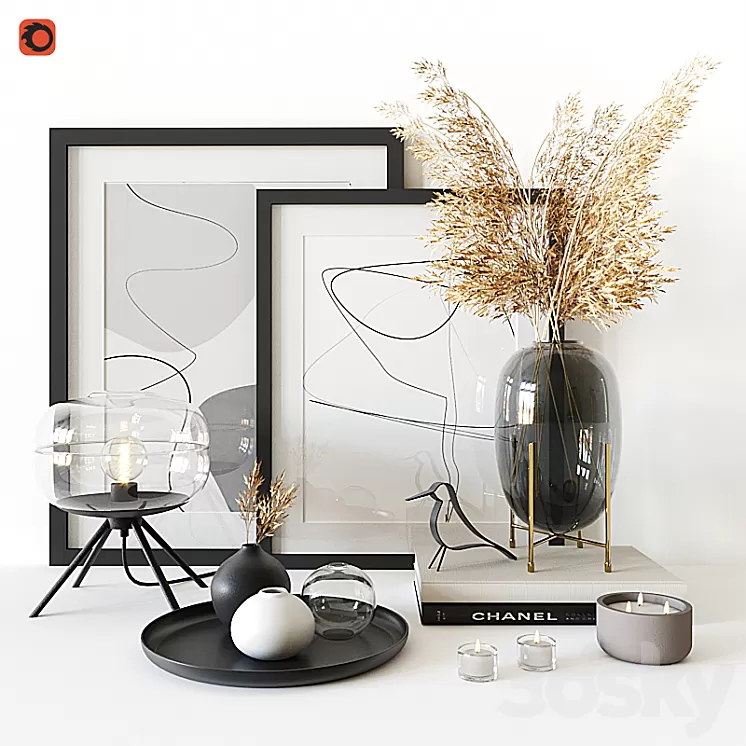 Decorative set housewolf 01 3D Model