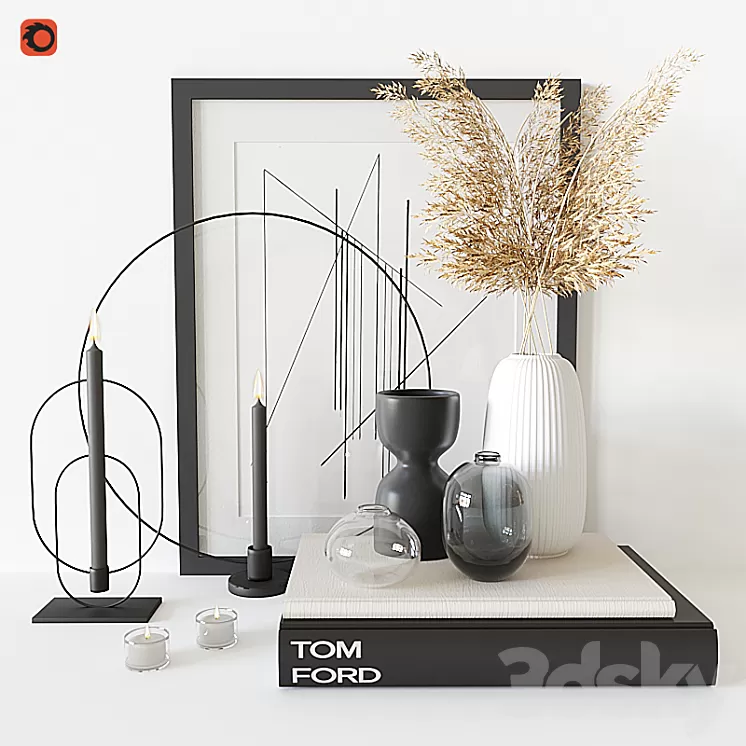 Decorative set housewolf 04 3D Model