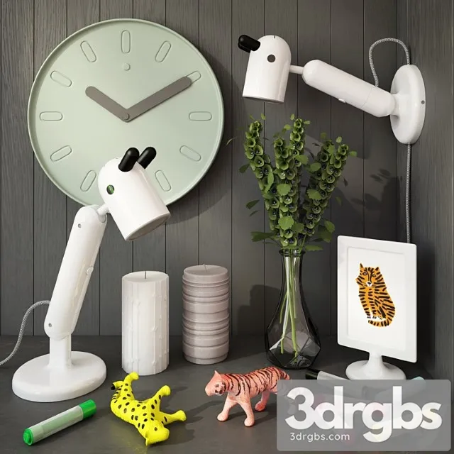 Decorative set Ikea decoration set 2 3D Model Download Decorative set Ikea decoration set 2 3D Model Download
