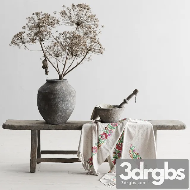 Decorative Set in a Rustic Style 3D Model Download Decorative Set in a Rustic Style 3D Model Download