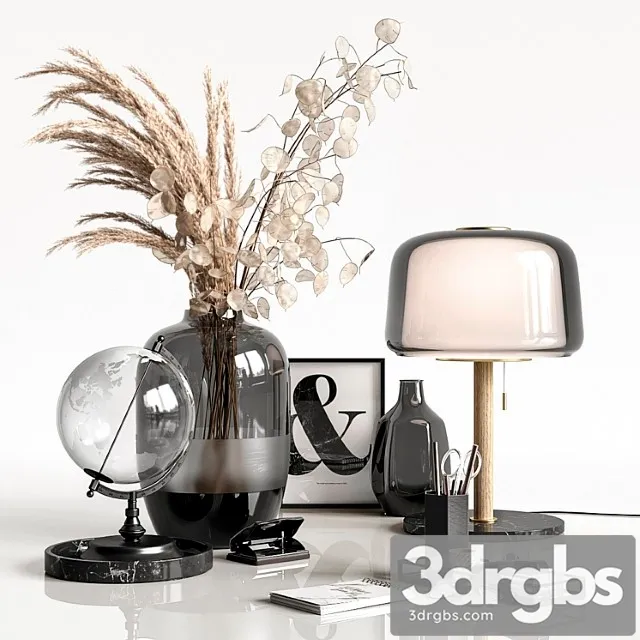 Decorative set in black colors Decorative set in black colors