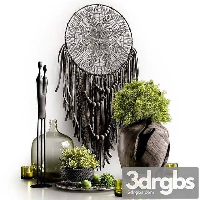 Decorative set in dark colors Decorative set in dark colors