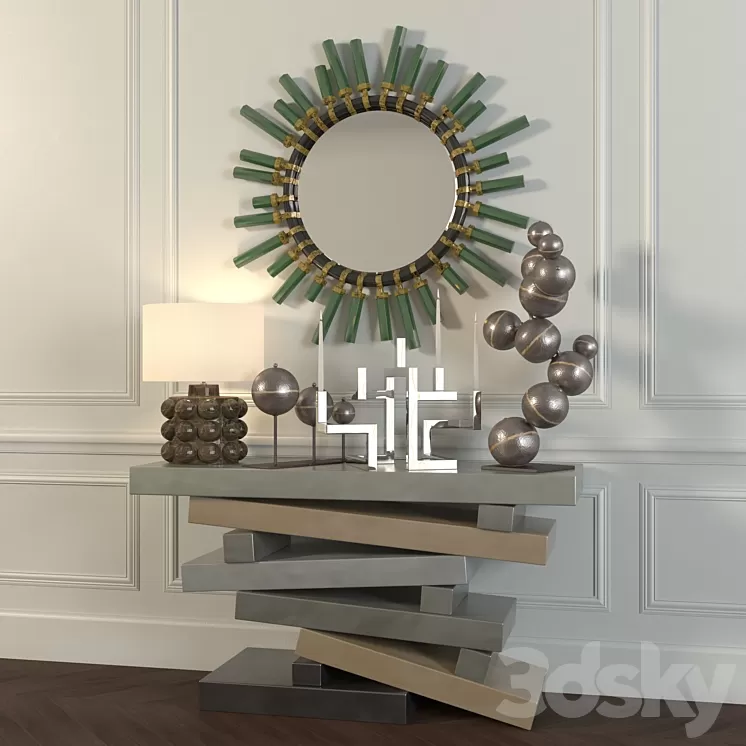 Decorative set in eclectic style 3D Model