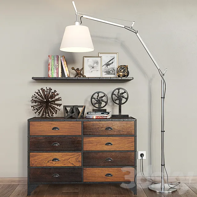 Decorative set in Loft style 3DModel