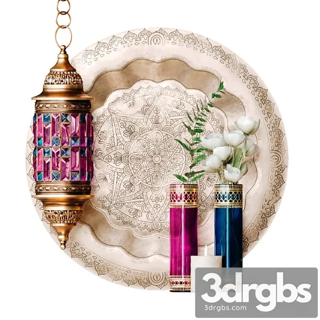 Decorative set in Moroccan style 3D Model Download Decorative set in Moroccan style 3D Model Download