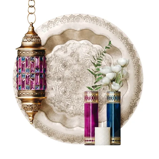 Decorative set in Moroccan style 3D Model Decorative set in Moroccan style 3D Model