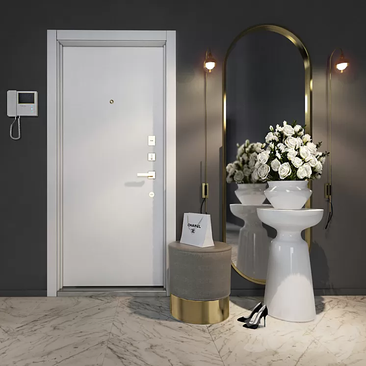 Decorative set in the hallway_1 3D Model Decorative set in the hallway_1 3D Model