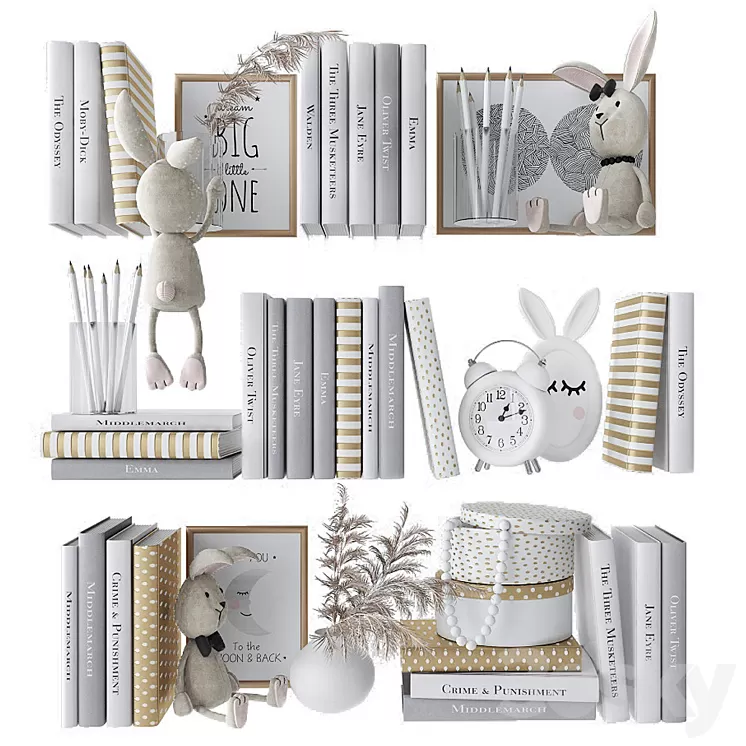 Decorative set in the nursery 1 3D Model