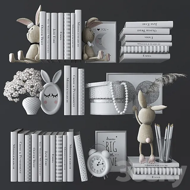 Decorative set in the nursery 4 3D Model
