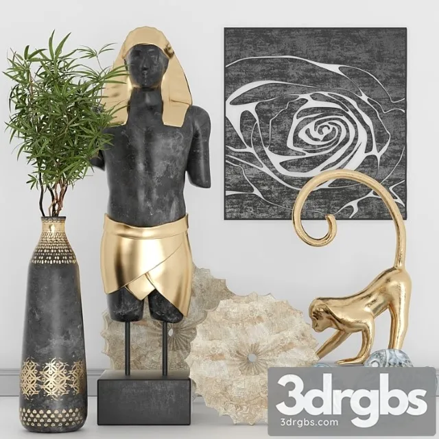 Decorative set in the style of egypt 3D Model Download Decorative set in the style of egypt 3D Model Download