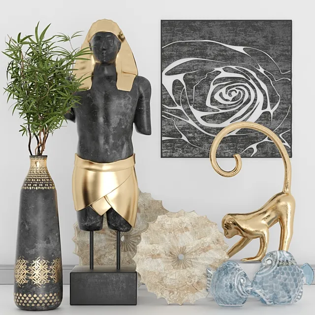 Decorative set in the style of Egypt 3DModel