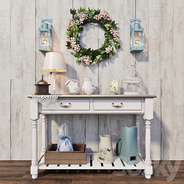 Decorative set in the style of Provence 3DModel Decorative set in the style of Provence 3DModel