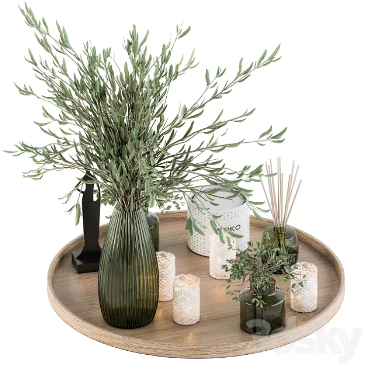 Decorative Set in Tray – Set 49 3D Model