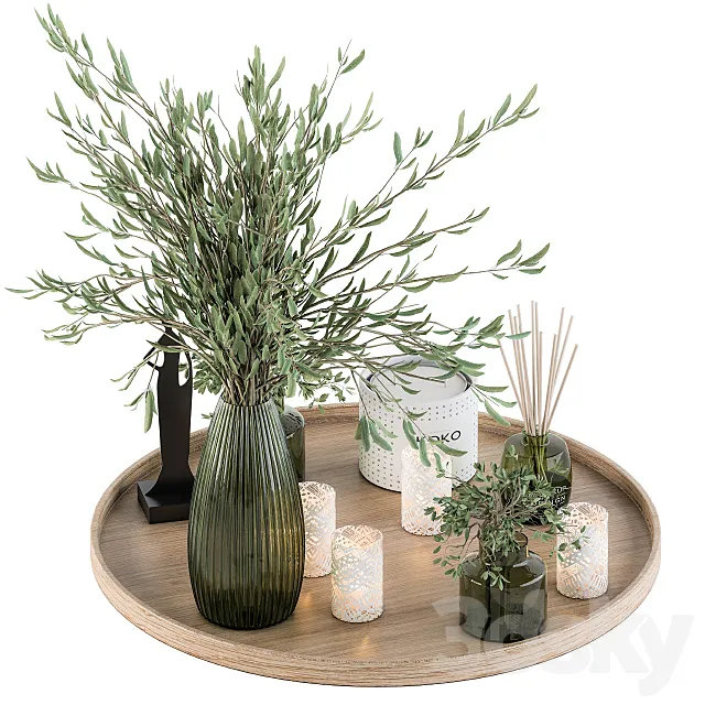 Decorative Set in Tray – Set 49 3DModel