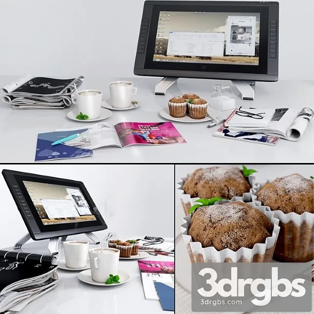 Decorative set Journals set 3 3D Model Download Decorative set Journals set 3 3D Model Download