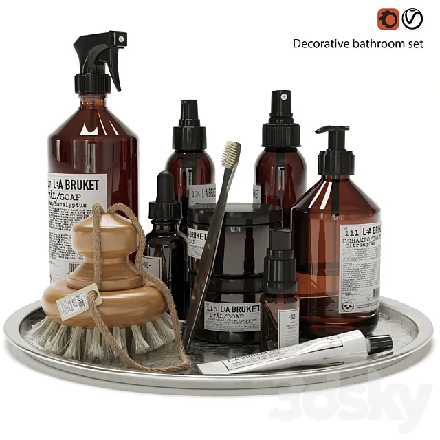 Decorative set LA BRUKET 3D Model