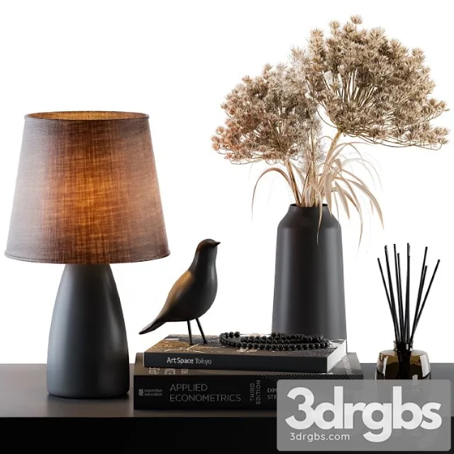 Decorative set lampshade with dried plants 3D Model Download Decorative set lampshade with dried plants 3D Model Download