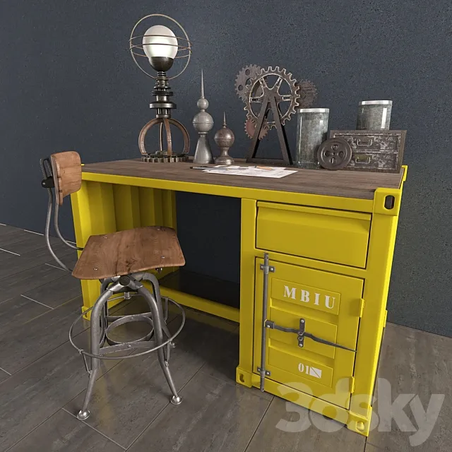 Decorative set Loft_02 3D Model