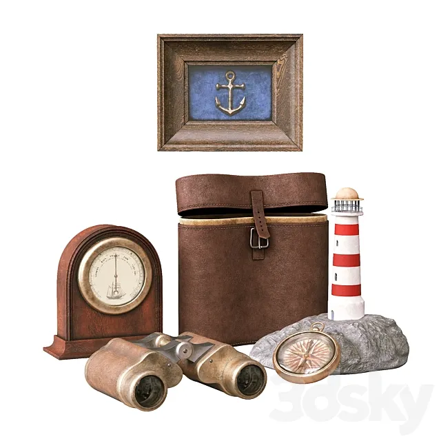 Decorative Set (Marine) 3D Model Decorative Set (Marine) 3D Model