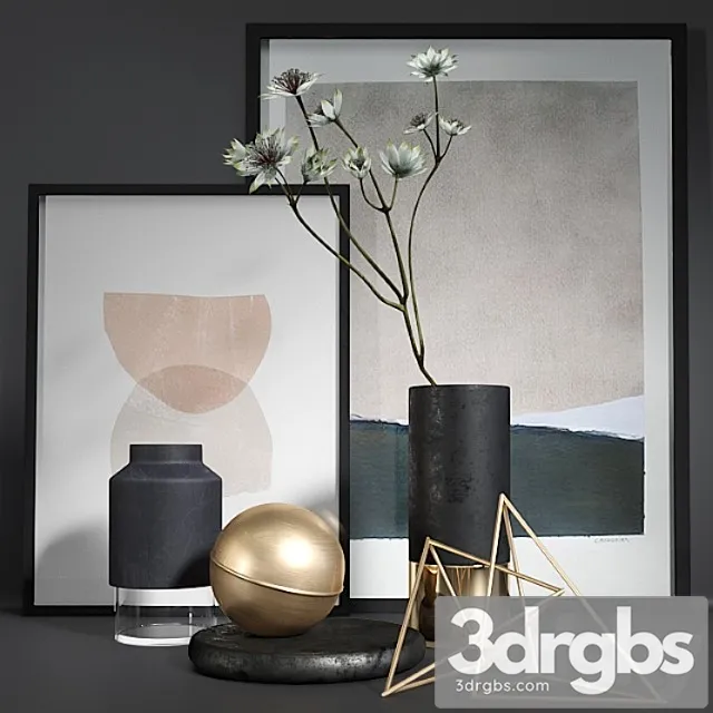 Decorative set Minimal decor set 3 3D Model Download Decorative set Minimal decor set 3 3D Model Download