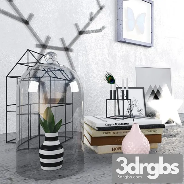 Decorative set Modern scandinavian design 3D Model Download Decorative set Modern scandinavian design 3D Model Download