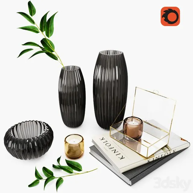 Decorative set MURANO By Paolo Castelli 3D Model