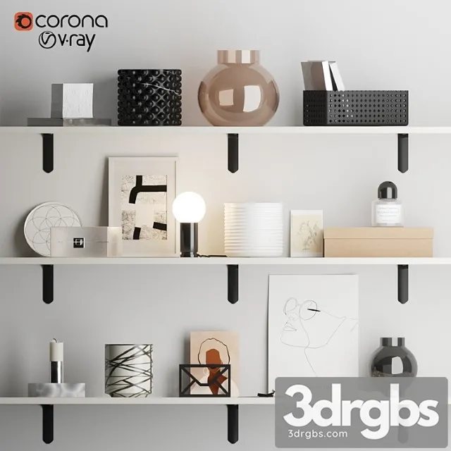 Decorative Set N2 2 3D Model Download Decorative Set N2 2 3D Model Download