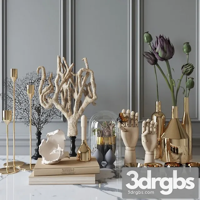 Decorative set Nabor 002 3D Model Download Decorative set Nabor 002 3D Model Download