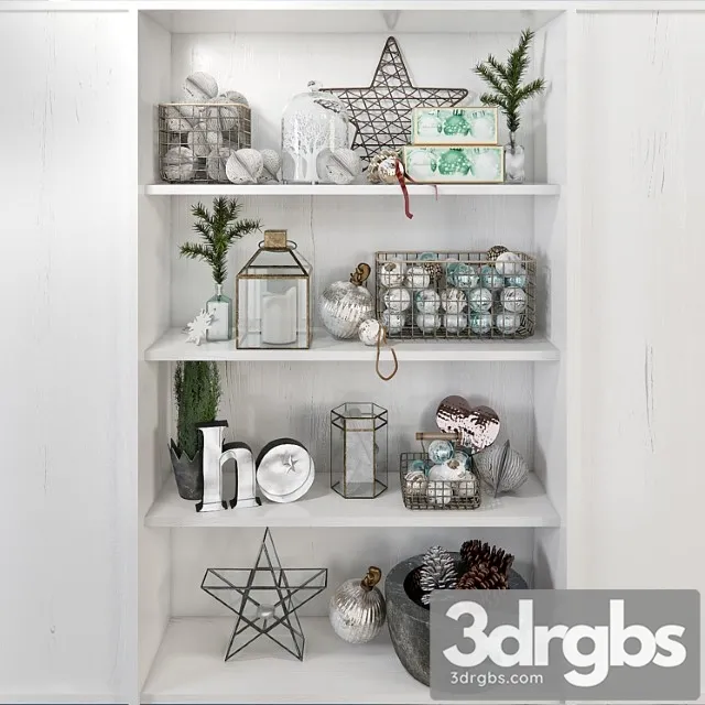 Decorative set New year or christmas decorative set 3D Model Download Decorative set New year or christmas decorative set 3D Model Download