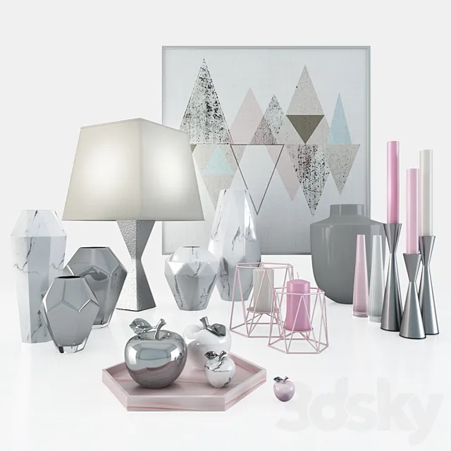 Decorative set “NORDIC GEOMETRY6” 3D Model