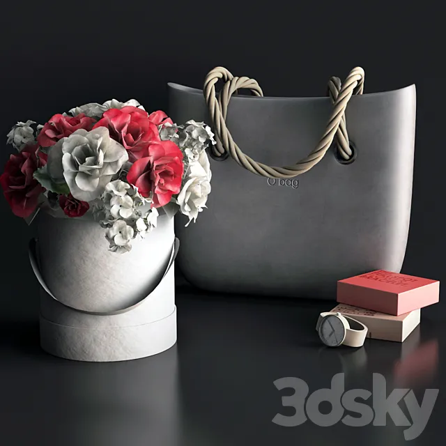 Decorative set O Bag 3D Model Decorative set O Bag 3D Model