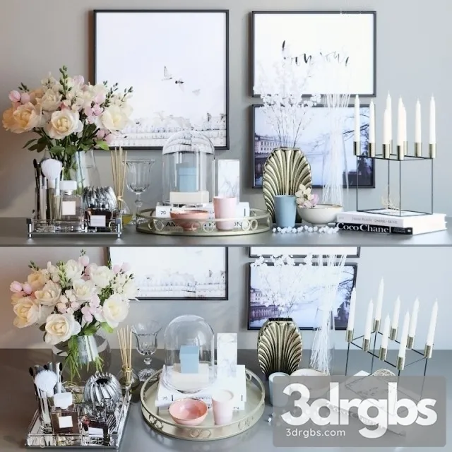 Decorative set of 3 3D Model Download Decorative set of 3 3D Model Download