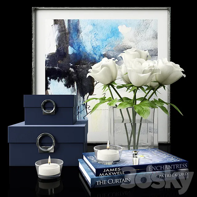 Decorative set of 6 3D Model Decorative set of 6 3D Model