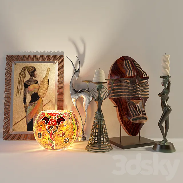Decorative set of “Africa” 3D Model