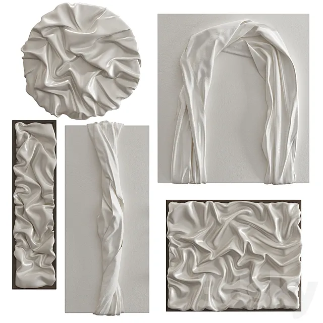 Decorative set of art paintings 13 3D Model