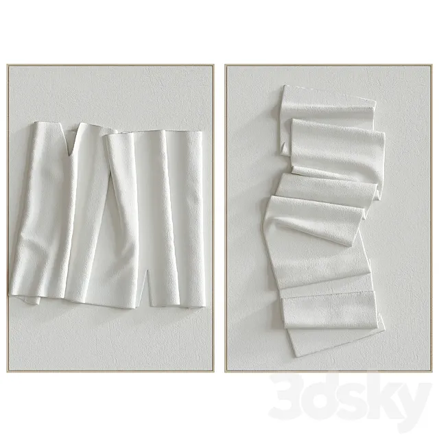 Decorative set of art paintings #92 3D Model