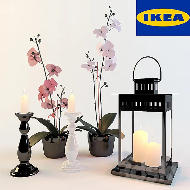 Decorative set of IKEA 3D Model Decorative set of IKEA 3D Model