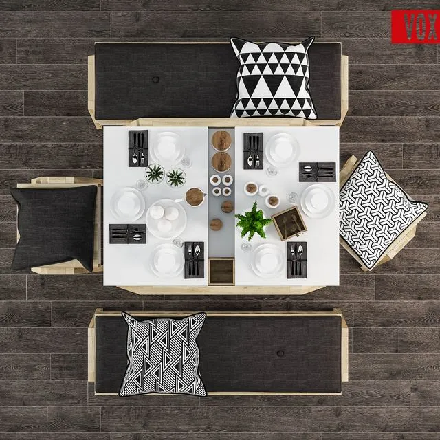 Decorative set of table _VOX _Spot 3D Model