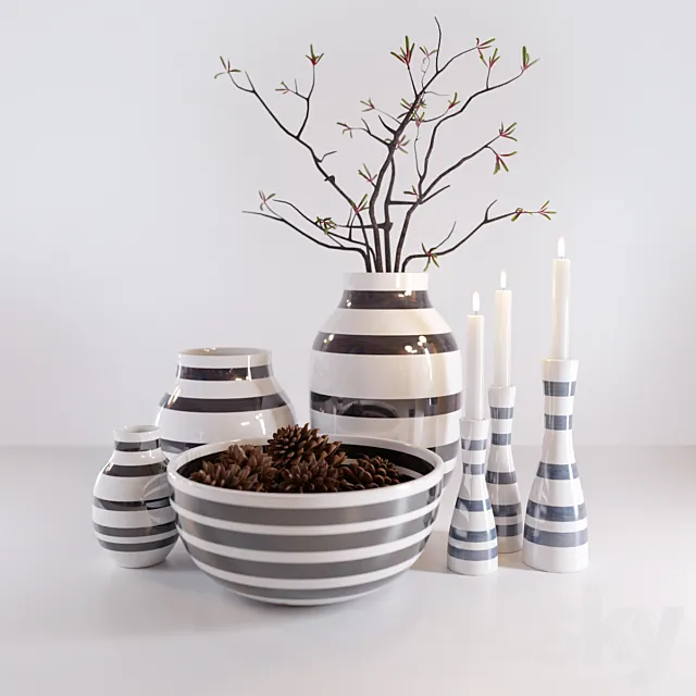 Decorative set omaggio 3DModel Decorative set omaggio 3DModel