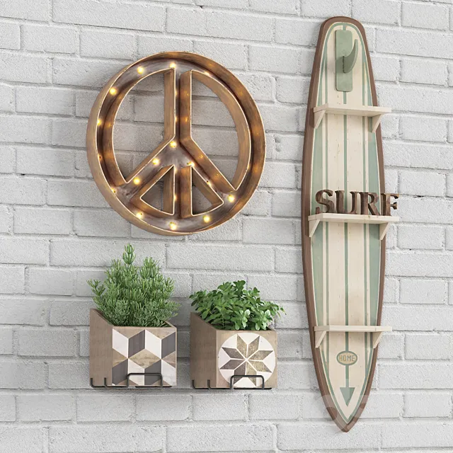 Decorative set on the wall 3DModel