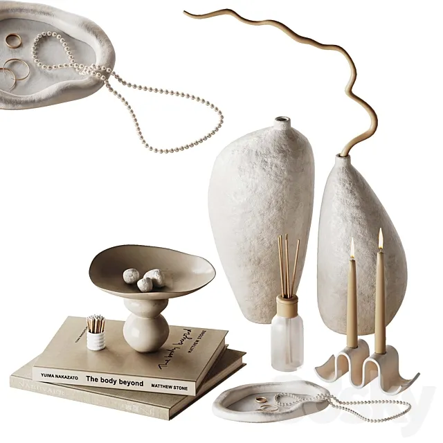 Decorative set Pearl 3D Model Decorative set Pearl 3D Model