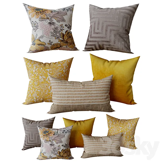 Decorative Set Pillow 18 3DModel Decorative Set Pillow 18 3DModel